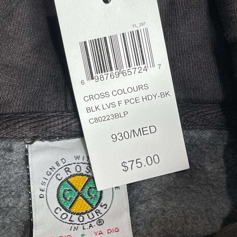 Cross Colours Black Hoodie with Multicolor Print - Picture 9 of 11